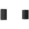 Meubles TV muraux 2 pcs Noir brillant Bois d'ingénierie 