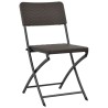 Chaises pliables de jardin lot de 2 PEHD et acier 