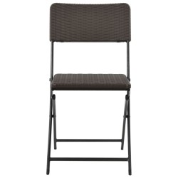 Chaises pliables de jardin lot de 2 PEHD et acier 