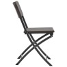 Chaises pliables de jardin lot de 2 PEHD et acier 