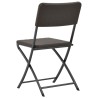 Chaises pliables de jardin lot de 2 PEHD et acier 