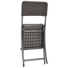 Chaises pliables de jardin lot de 2 PEHD et acier 