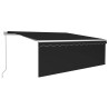Auvent manuel rétractable avec store 4x3 m Anthracite 
