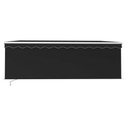 Auvent manuel rétractable avec store 4x3 m Anthracite 