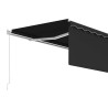 Auvent manuel rétractable avec store 4x3 m Anthracite 
