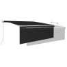 Auvent manuel rétractable avec store 4x3 m Anthracite 