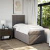 Sommier à lattes de lit avec matelas Taupe 90x200 cm Tissu 
