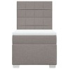 Sommier à lattes de lit avec matelas Taupe 90x200 cm Tissu 