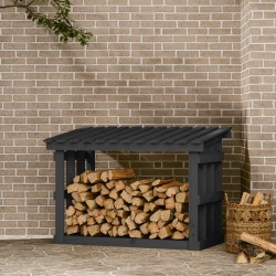 Support pour bois de chauffage Gris 108x64,5x77 cm Bois de pin 