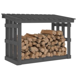 Support pour bois de chauffage Gris 108x64,5x77 cm Bois de pin 