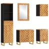 Ensemble d'armoires de bain 5 pcs marron noir bois de manguier 