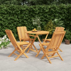 Ensemble à manger de jardin 5 pcs Bois de teck massif 