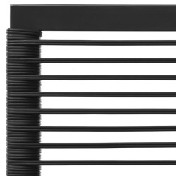 Salon de jardin 7 pcs noir et gris résine tressée 