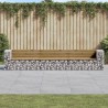 Banc de jardin design gabion 347x71x65,5cm bois de pin imprégné 