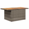 Salon de jardin 5 pcs avec coussins gris résine tressée 