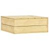 Salon de jardin 2 pcs avec coussins bois de pin imprégné 