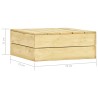 Salon de jardin 2 pcs avec coussins bois de pin imprégné 