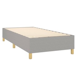 Sommier à lattes de lit avec matelas Gris clair 100x200cm Tissu 