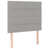 Sommier à lattes de lit avec matelas Gris clair 100x200cm Tissu 