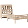 Lit bibliothèque sans matelas 75x190 cm bois de pin massif 