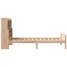 Lit bibliothèque sans matelas 75x190 cm bois de pin massif 