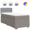 Sommier à lattes de lit avec matelas Taupe 90x190 cm Tissu 