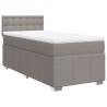 Sommier à lattes de lit avec matelas Taupe 90x190 cm Tissu 