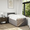 Sommier à lattes de lit avec matelas Taupe 90x190 cm Tissu 
