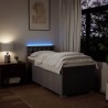 Sommier à lattes de lit avec matelas Taupe 90x190 cm Tissu 