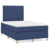 Sommier à lattes de lit avec matelas bleu 120x190 cm tissu 