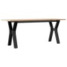 Table basse cadre en Y 110x40x45 cm bois de pin massif et acier 