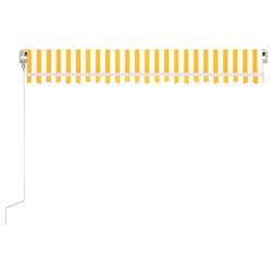 Auvent rétractable automatique 400x350 cm Jaune et blanc 