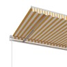 Auvent rétractable automatique 400x350 cm Jaune et blanc 