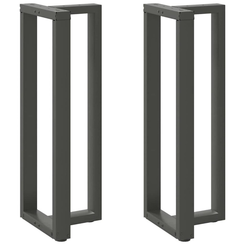 Pieds de table de bar en forme de T, 2 pièces, anthracite, 50 x 35 x (110-111) cm, acier 