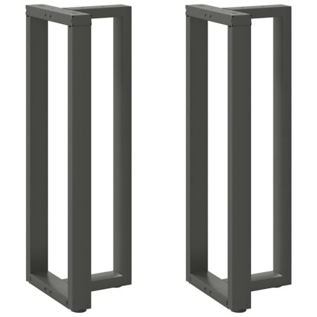 Pieds de table de bar en forme de T, 2 pièces, anthracite, 50 x 35 x (110-111) cm, acier 