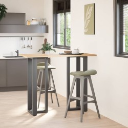 Pieds de table de bar en forme de T, 2 pièces, anthracite, 50 x 35 x (110-111) cm, acier 