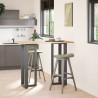 Pieds de table de bar en forme de T, 2 pièces, anthracite, 50 x 35 x (110-111) cm, acier 