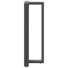 Pieds de table de bar en forme de T, 2 pièces, anthracite, 50 x 35 x (110-111) cm, acier 