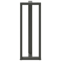 Pieds de table de bar en forme de T, 2 pièces, anthracite, 50 x 35 x (110-111) cm, acier 
