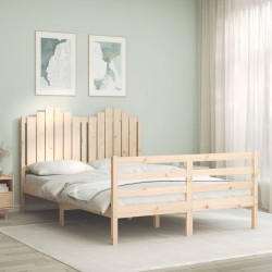 Cadre de lit sans matelas 140x200 cm bois massif 