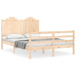 Cadre de lit sans matelas 140x200 cm bois massif 