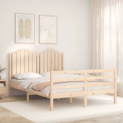 Cadre de lit sans matelas 140x200 cm bois massif 