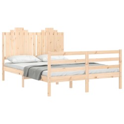 Cadre de lit sans matelas 140x200 cm bois massif 