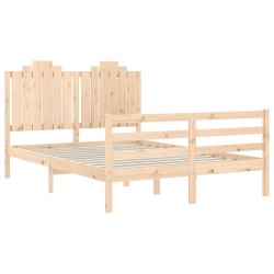 Cadre de lit sans matelas 140x200 cm bois massif 
