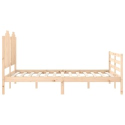 Cadre de lit sans matelas 140x200 cm bois massif 