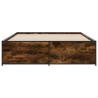 Cadre de lit sans matelas chêne fumé 150x200 cm 