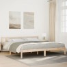 Cadre de lit extra long sans matelas 200x220 cm bois massif pin 