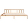 Cadre de lit extra long sans matelas 200x220 cm bois massif pin 