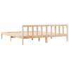 Cadre de lit extra long sans matelas 200x220 cm bois massif pin 