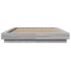 Cadre de lit sans matelas sonoma gris 140x190 cm 